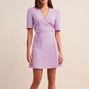 ROUJE Gabinette Dress Purple Dot sz 40 Medium 8 Gabi